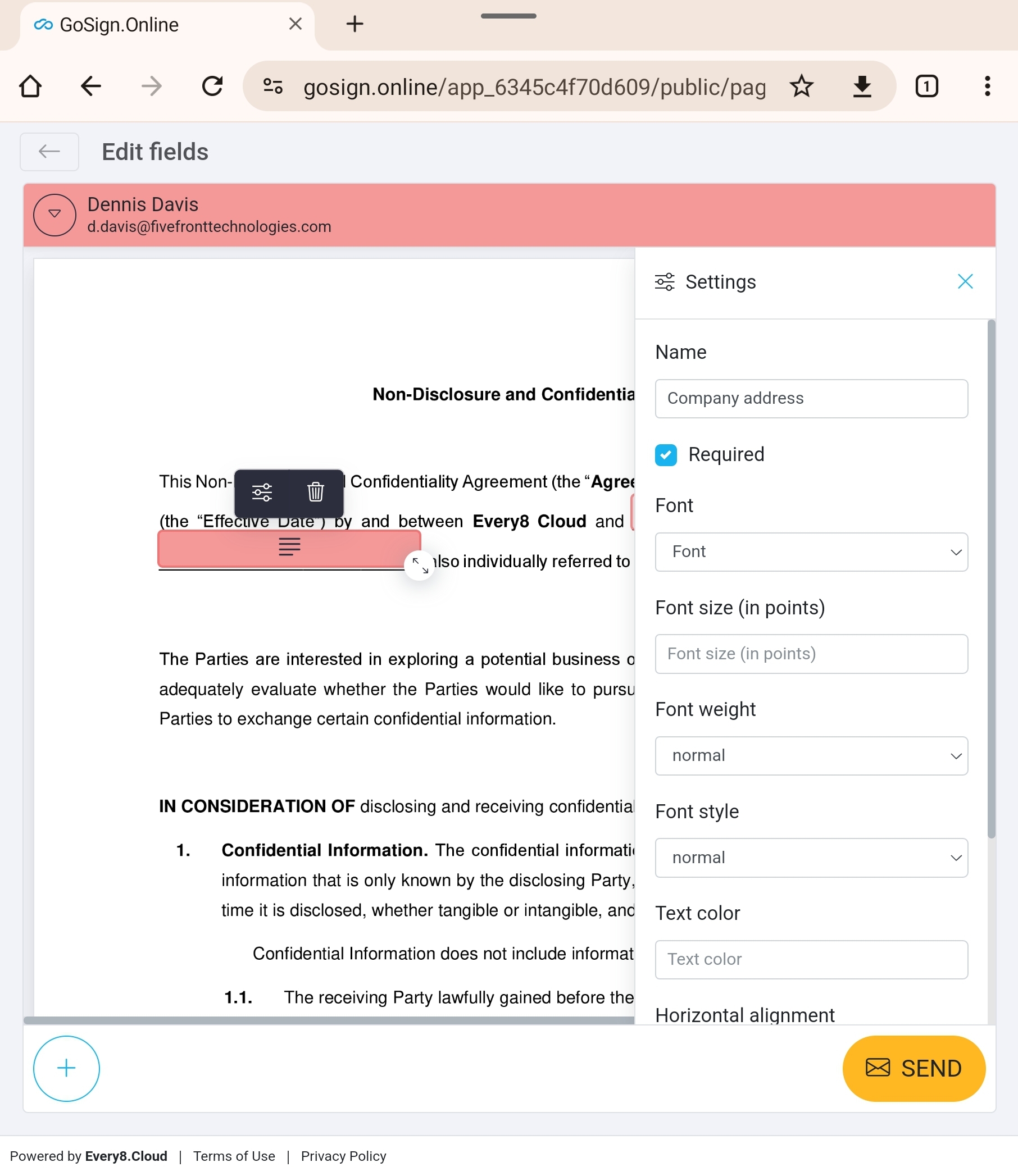 GoSign.Online Mobile Interface Overhaul